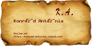 Konrád Antónia névjegykártya
